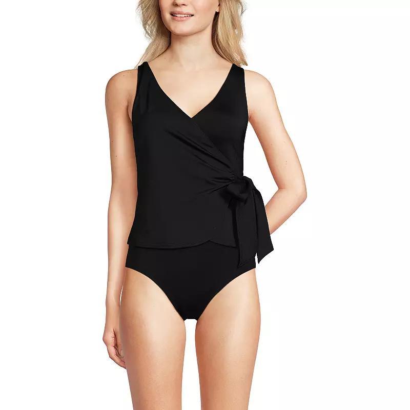 Womens Lands End V-neck Surplice Tankini Swimsuit Top Product Image