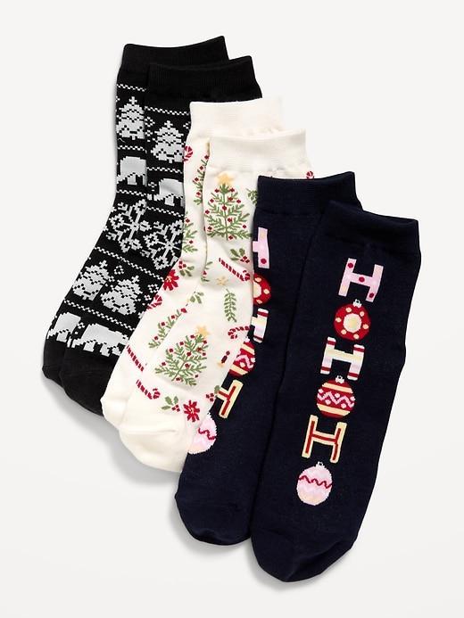 Novelty Quarter Crew Socks 3-Pack Product Image