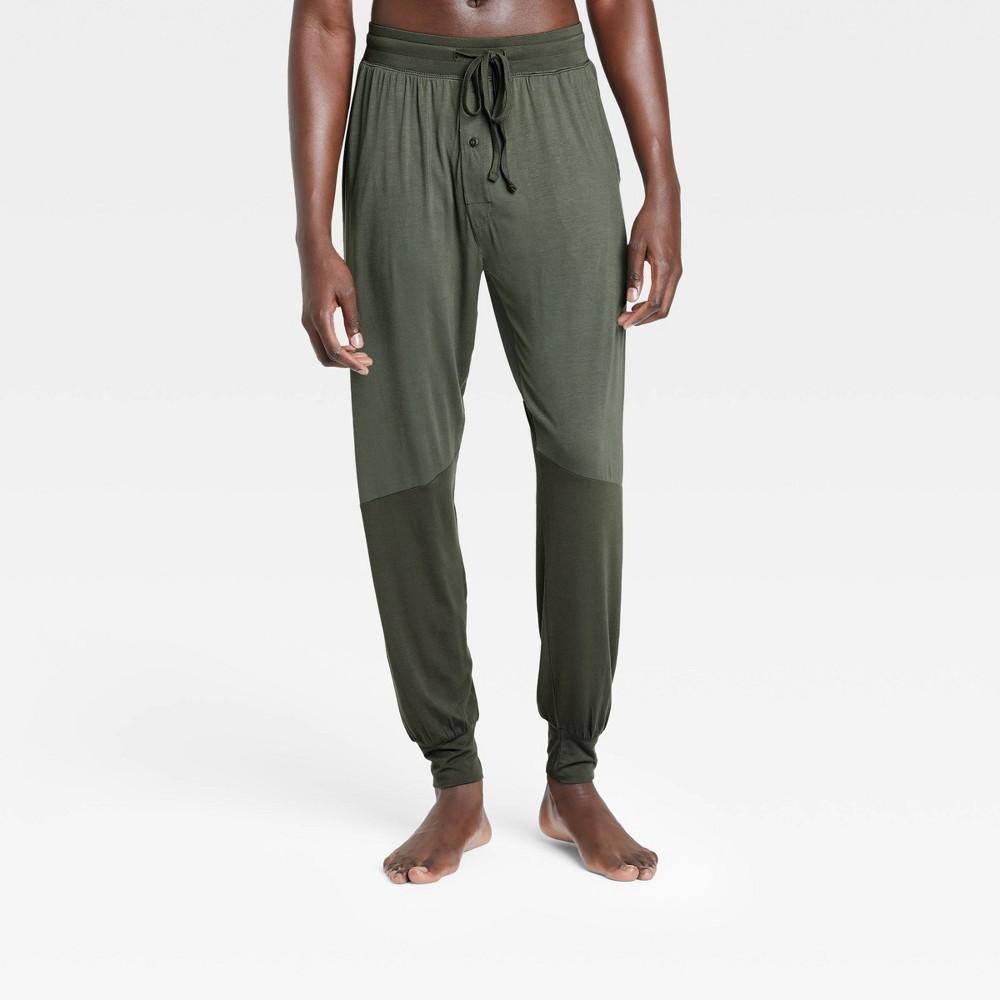 Hanes Premium Mens Colorblock Sleep Jogger Pajama Pants - Green XXL Product Image