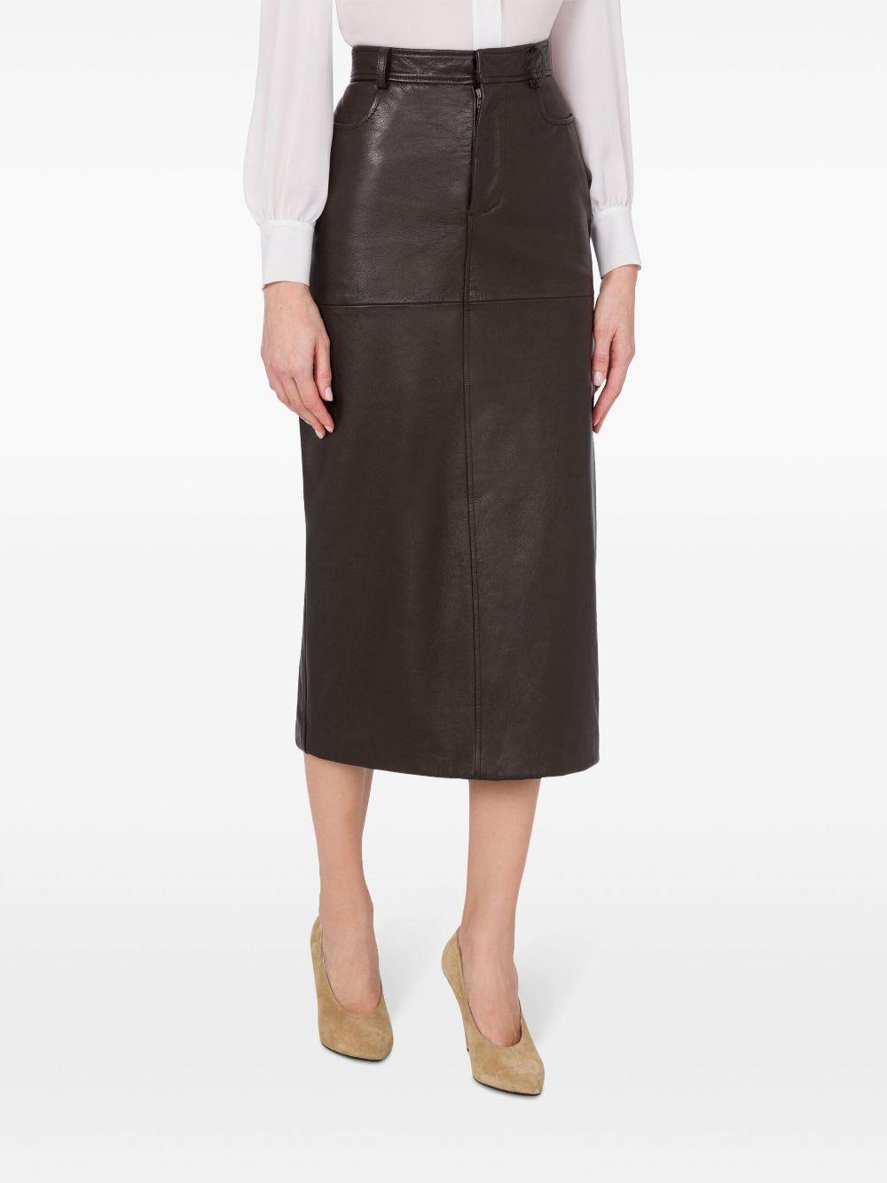 pencil leather midi skirt Product Image