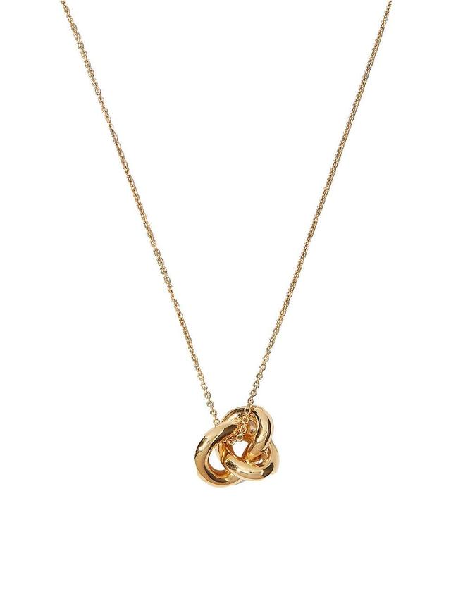 Womens Knot 14K-Yellow-Gold Vermeil Pendant Necklace Product Image