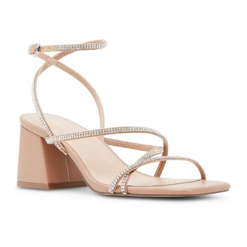 madden girl Jazzy Strappy Block Heel Womens Sandals Product Image