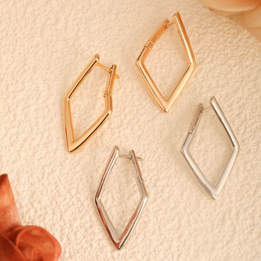 Rhombus Alloy Hoop Earring Product Image