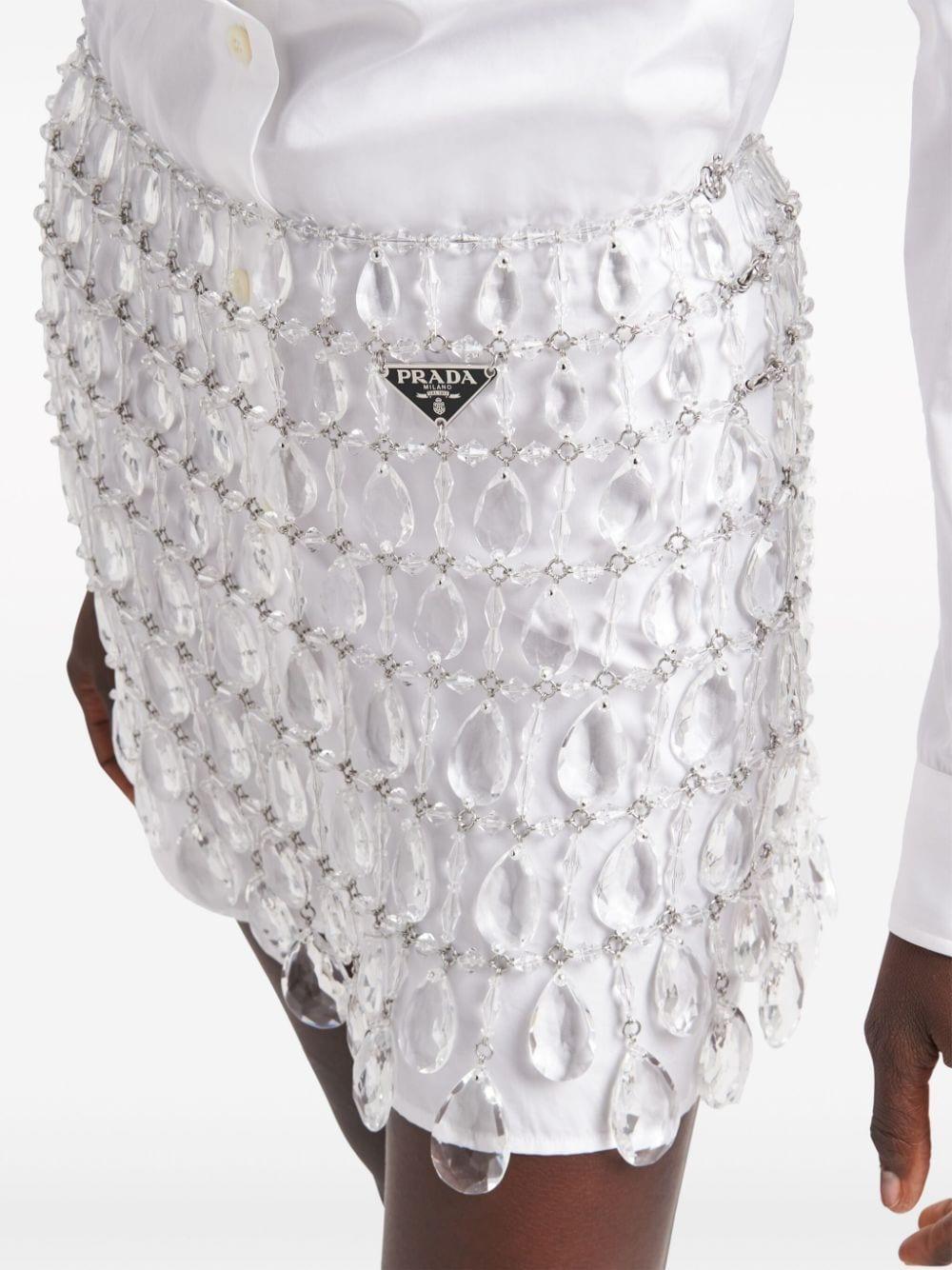 crystal-embellished fringed miniskirt Product Image