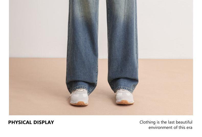 High Rise Washed Wide Leg Jeans Product Image