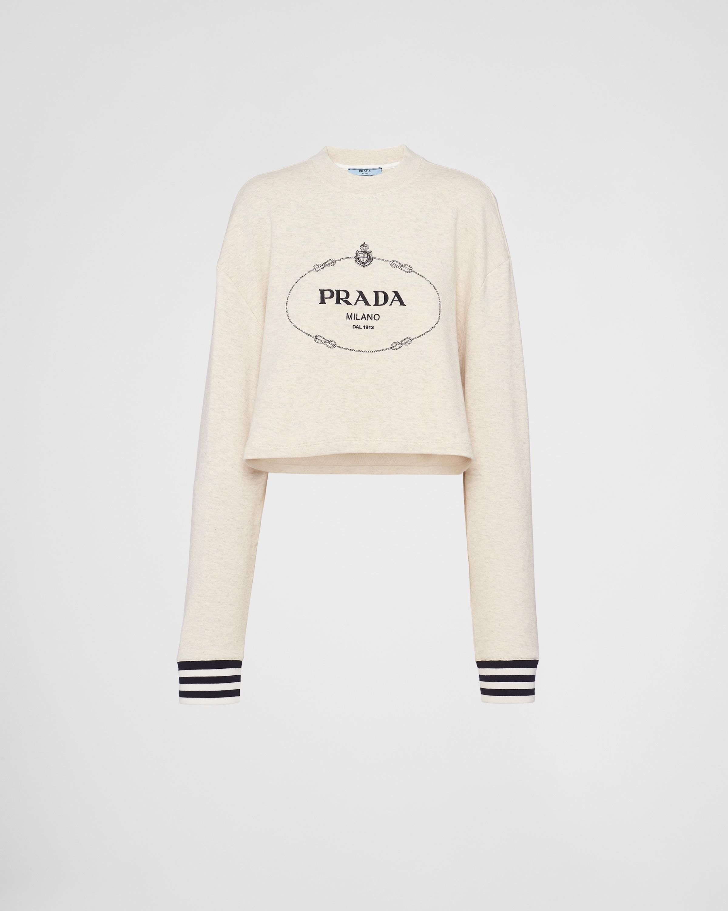 Oversized cotton fleece sweatshirt Product Image