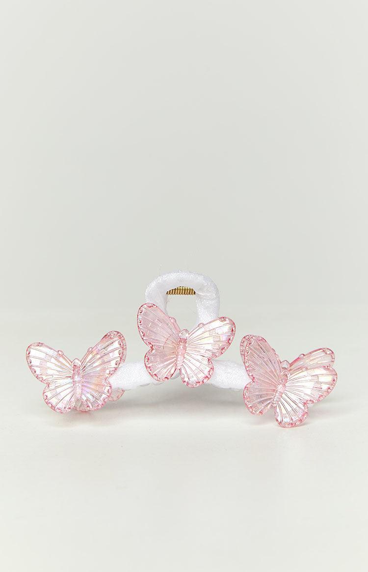 Pink Iridescent Butterfly Claw Clip Product Image