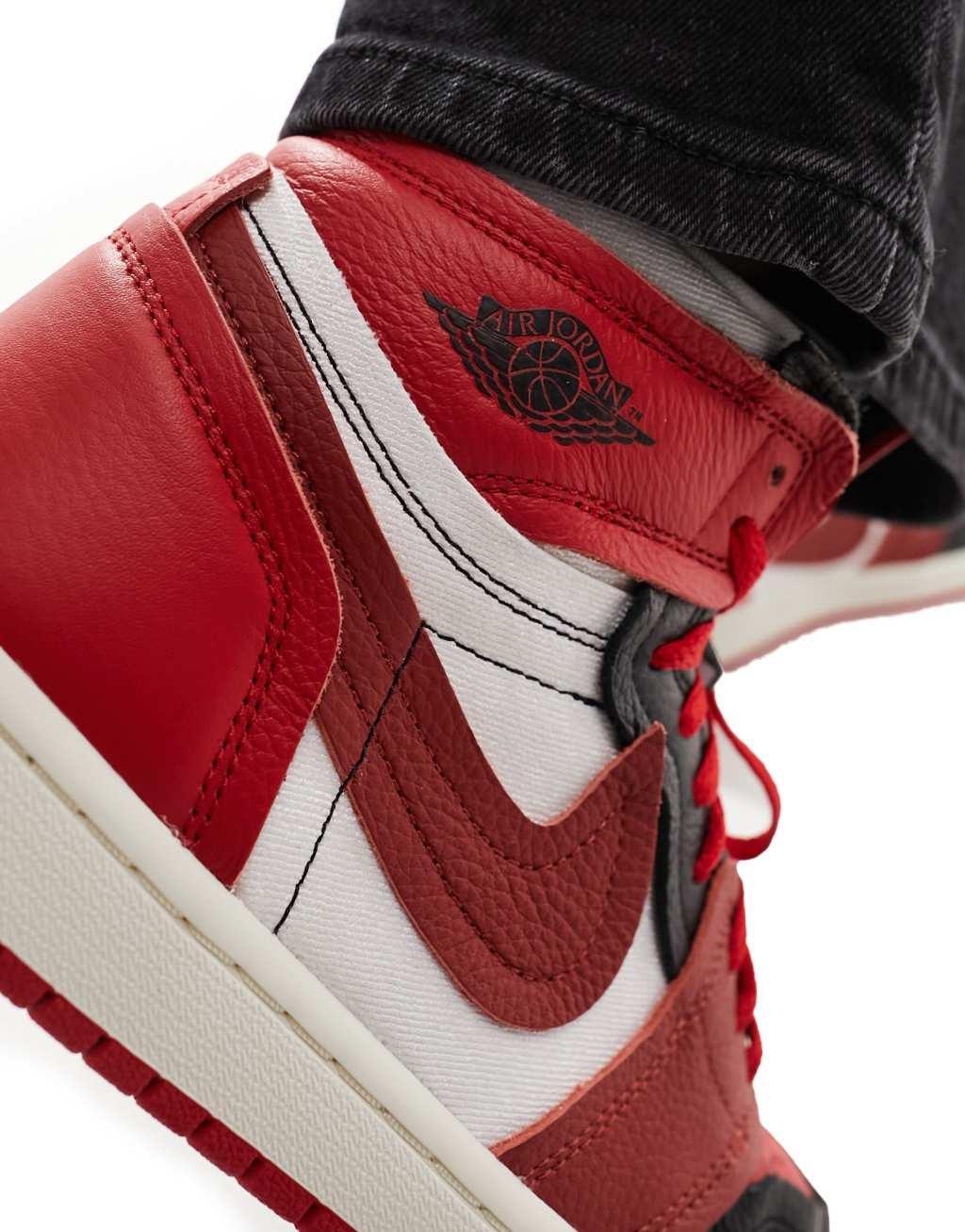 Nike Air Jordan 1 Method of Make sneakers in red and black  Product Image