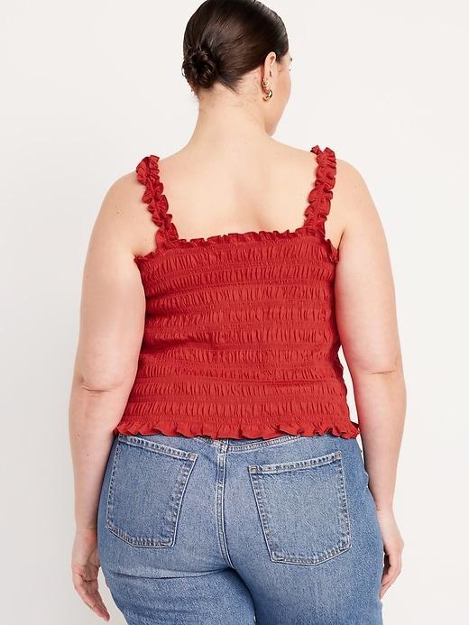 Fitted Smocked Tank Top Product Image