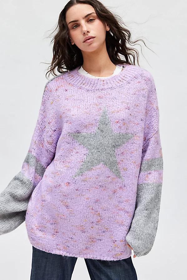 BDG Stella Star Graphic Oversized Pullover Sweater Womens at Urban Outfitters Product Image