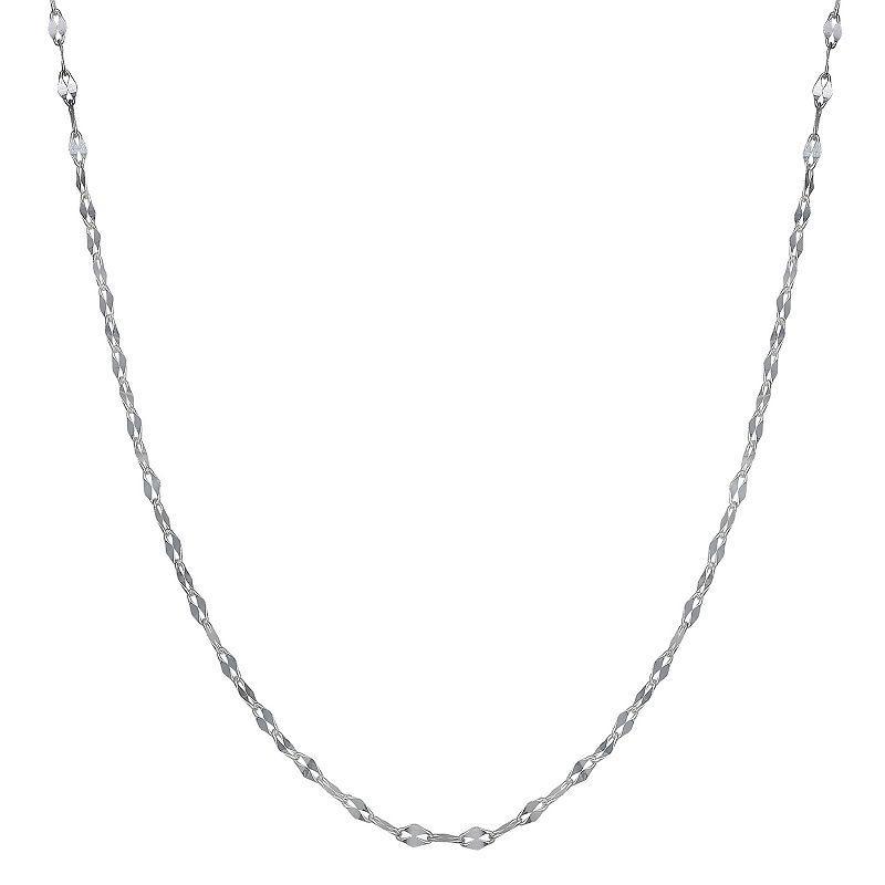 PRIMROSE Sterling Silver Diamond Cut Chain Necklace, Womens Silver Tone Product Image