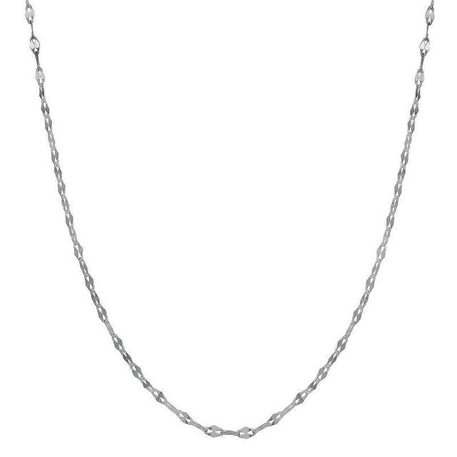 PRIMROSE Sterling Silver Diamond Cut Chain Necklace, Womens Silver Tone Product Image