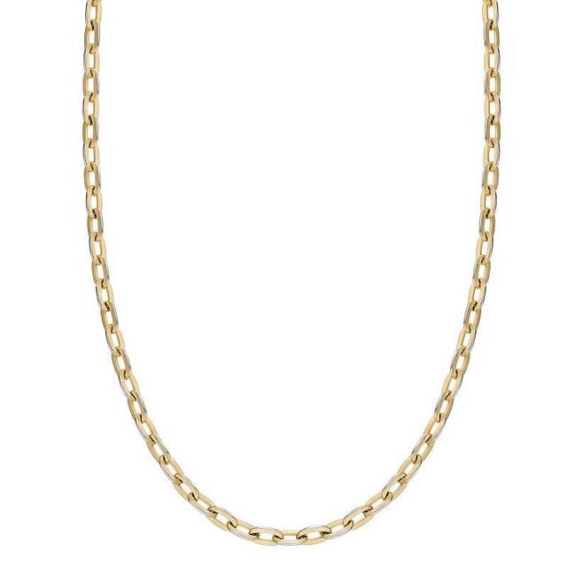 Mens LYNX Stainless Steel Chain Necklace Yellow Product Image