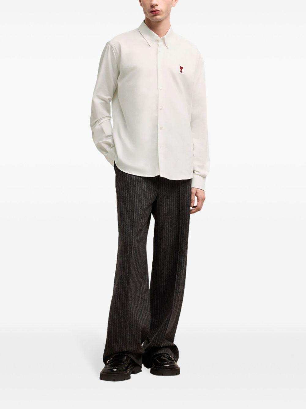 AMI ALEXANDRE MATTIUSSI Ami De Coeur Cotton Shirt In White Product Image