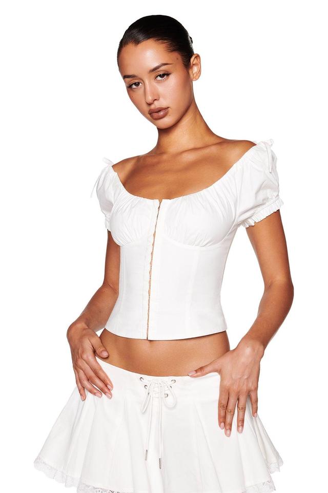 QUINN MINI SKIRT - WHITE Product Image