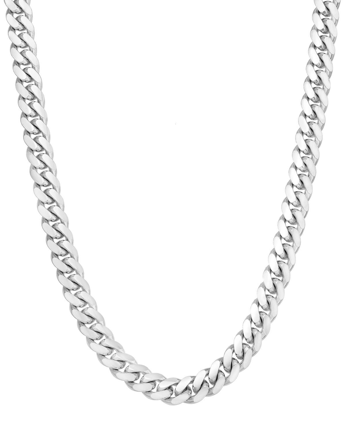 Mens Solid Cuban Link 26 Chain Necklace in Sterling Silver Product Image