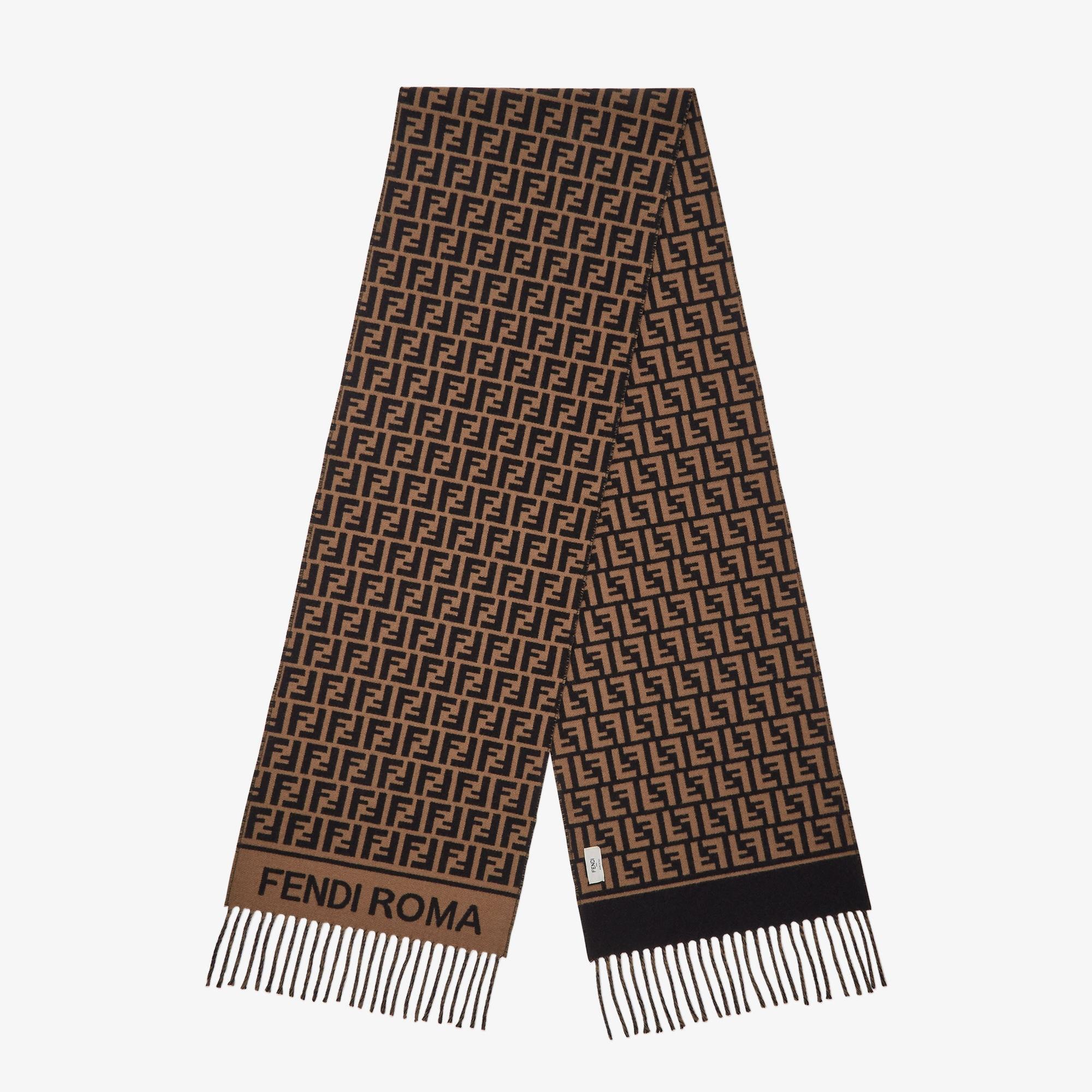 FF ScarfBrown wool and cashmere scarf Product Image