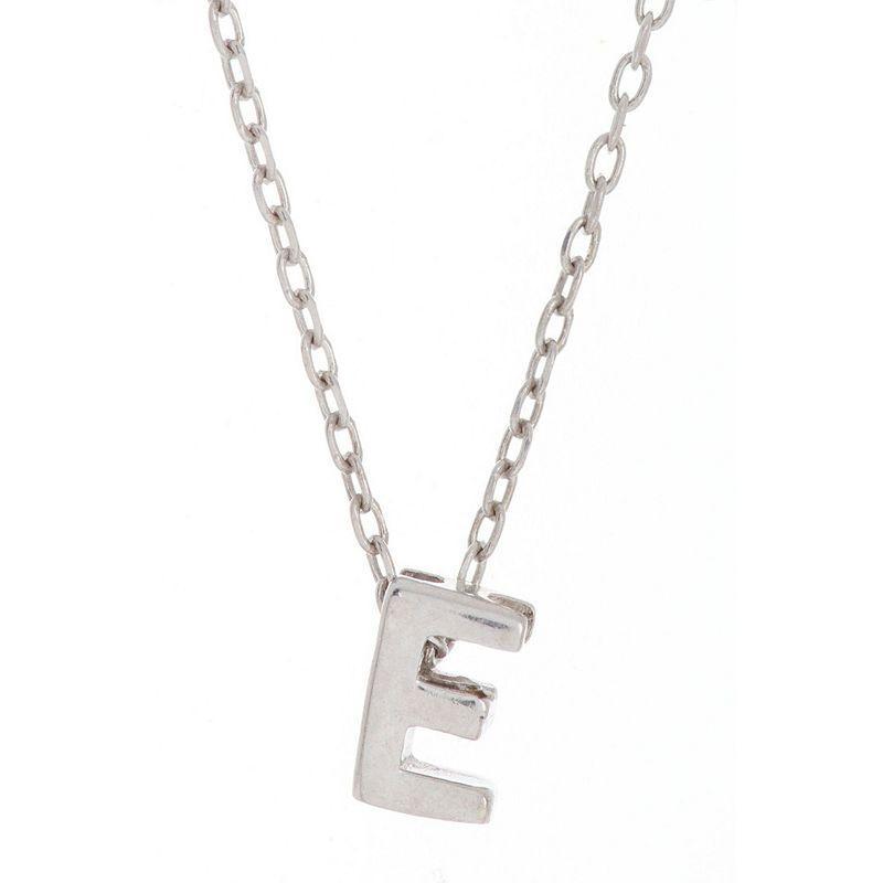 Adornia Rhodium-Plated Mini Initial A Pendant Necklace, 16 + 2 extender - P Product Image