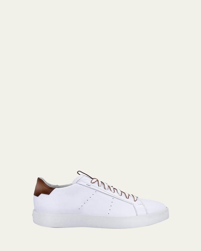 Mens Burnished Leather Low-Top Sneakers Product Image