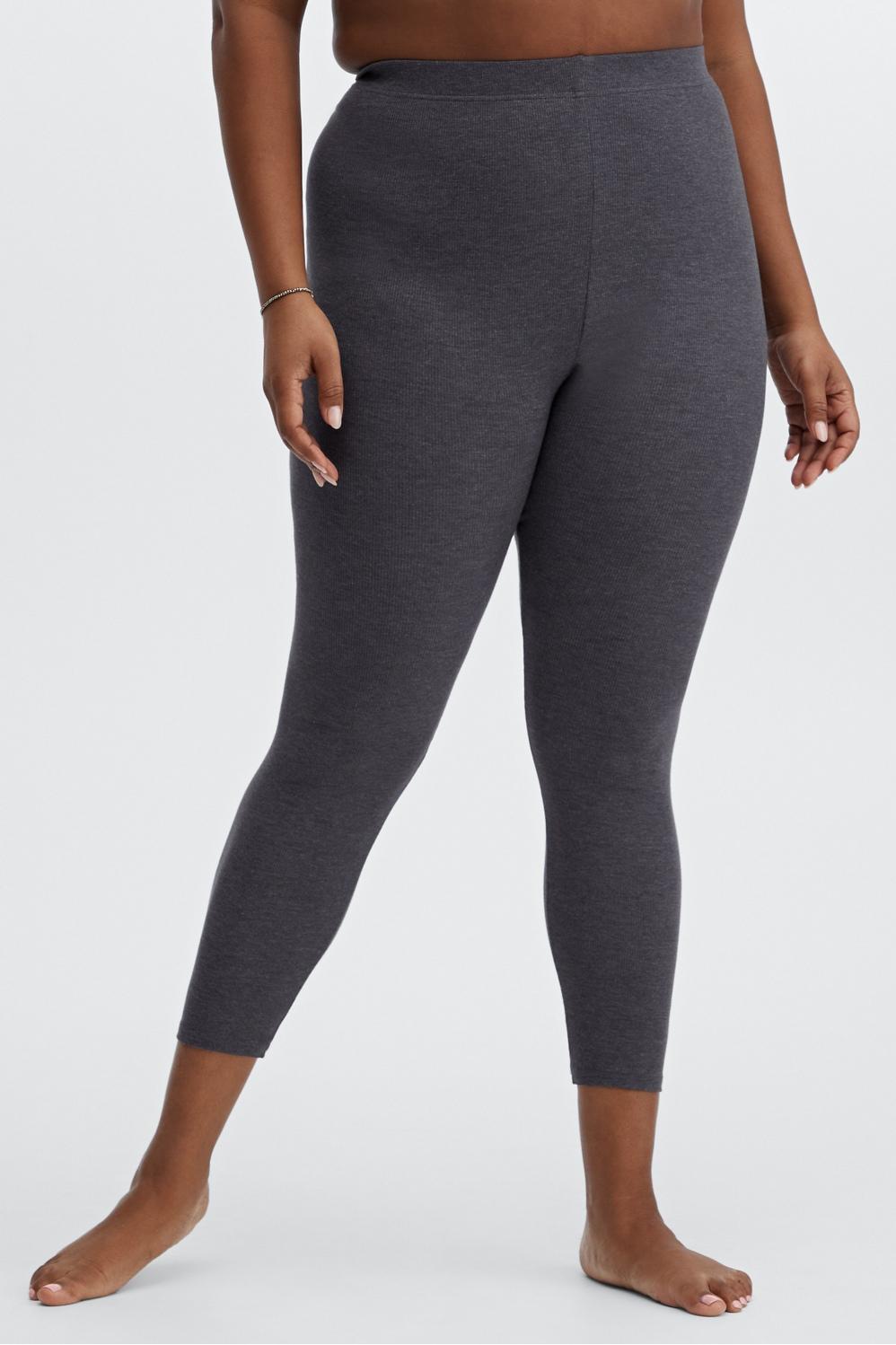 Fabletics RestoreKnit Ultra High-Waisted 7/8 Womens Pewter plus Size 1X Product Image