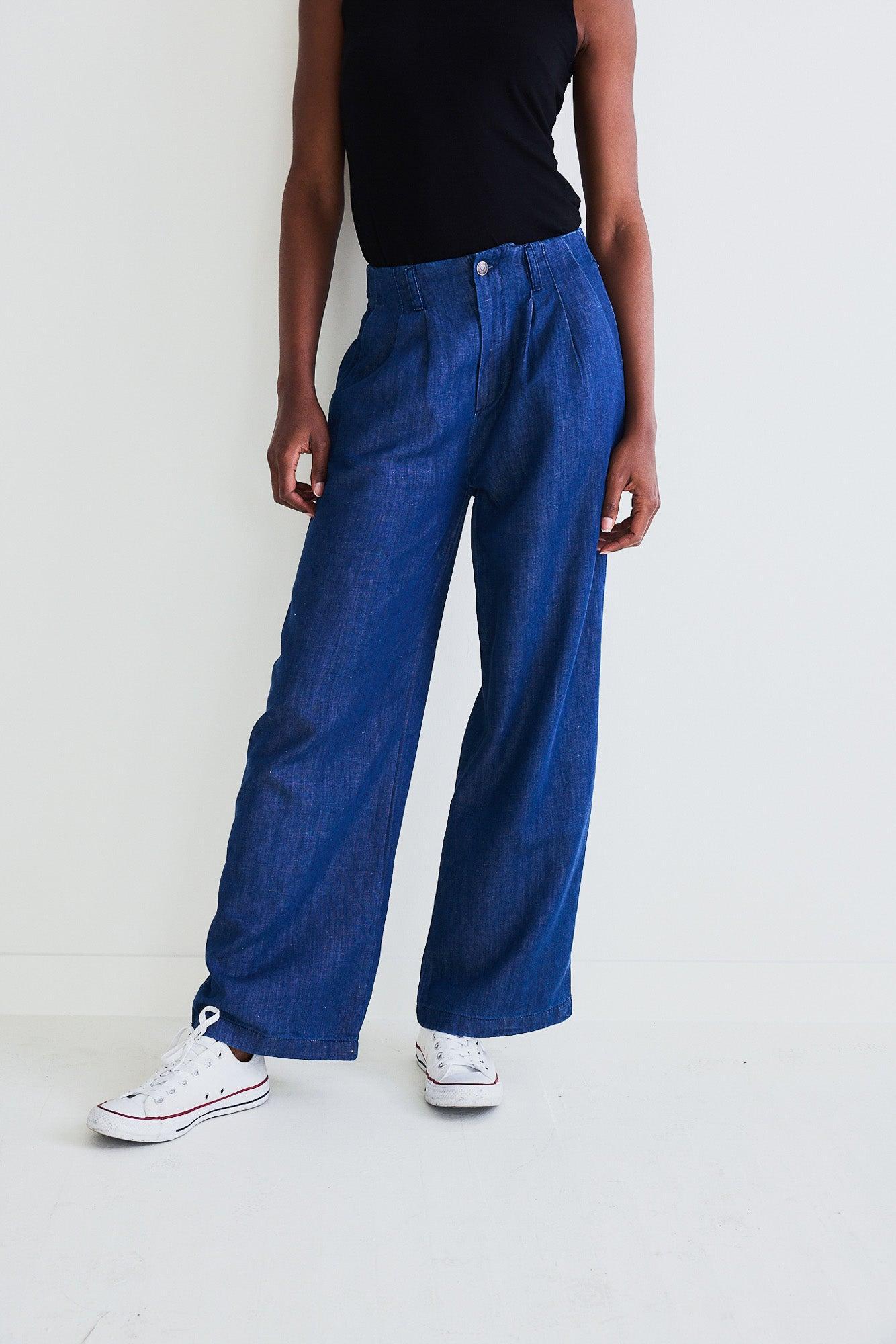 Ebb And Flow Wide Leg Denim Pant Product Image