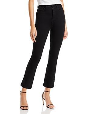 7 For All Mankind High-Waist Slim Kick in Rinse Black (Rinse Black) Women's Jeans Product Image