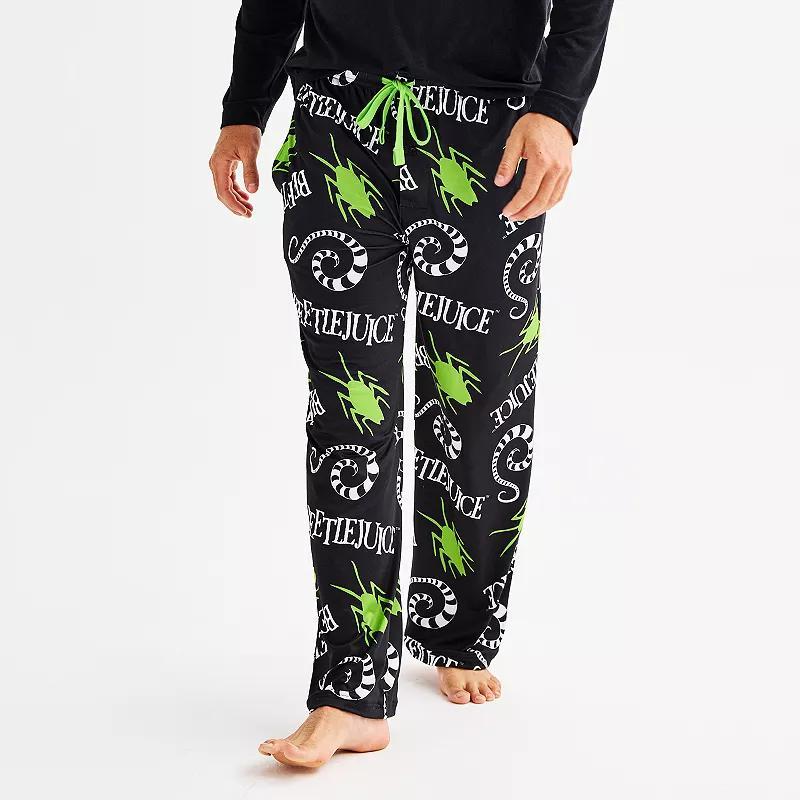 Mens Beetlejuice Pajama Pants Product Image