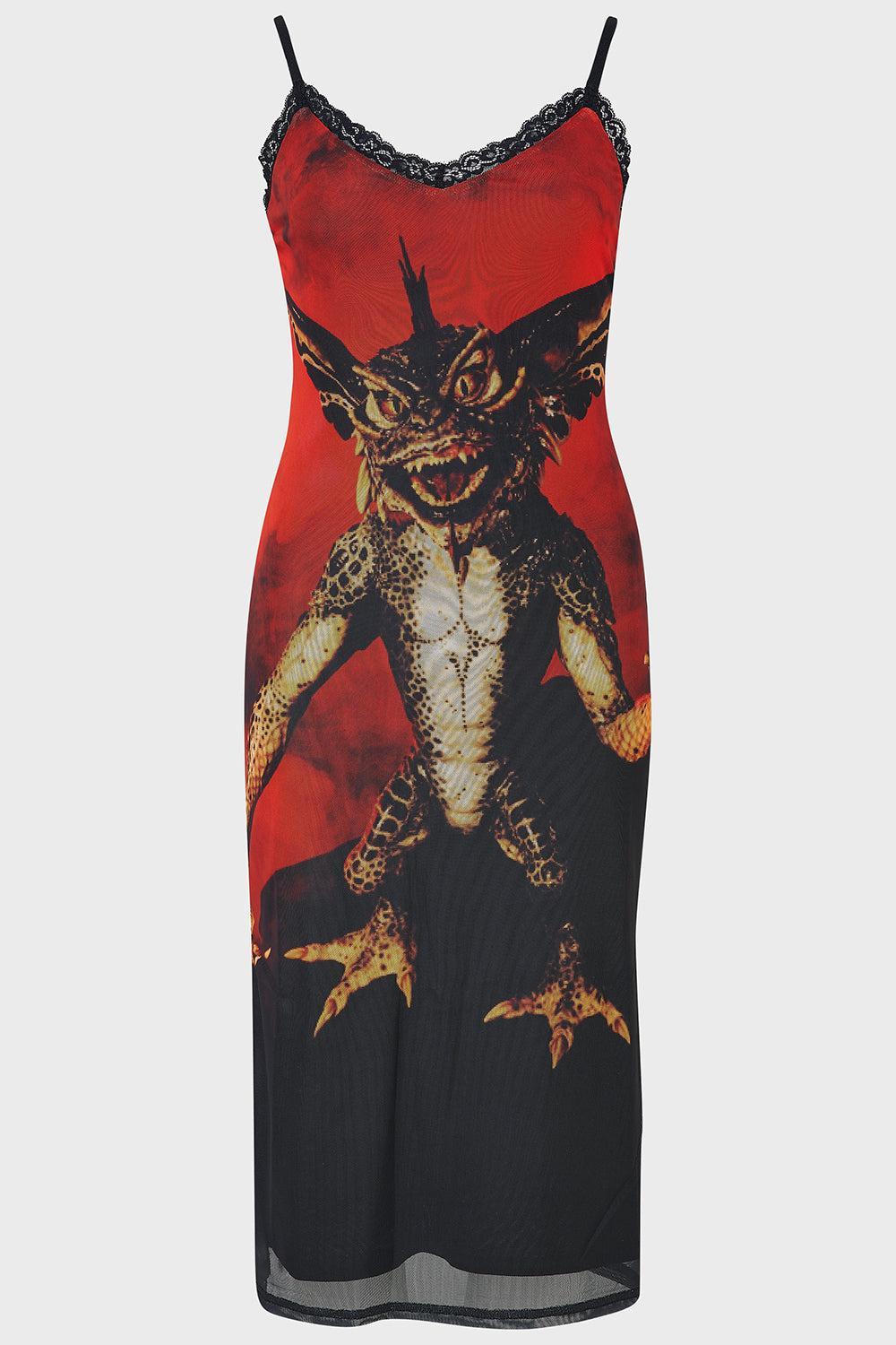 Gremlin Mohawk Mesh Midi Dress Female Product Image