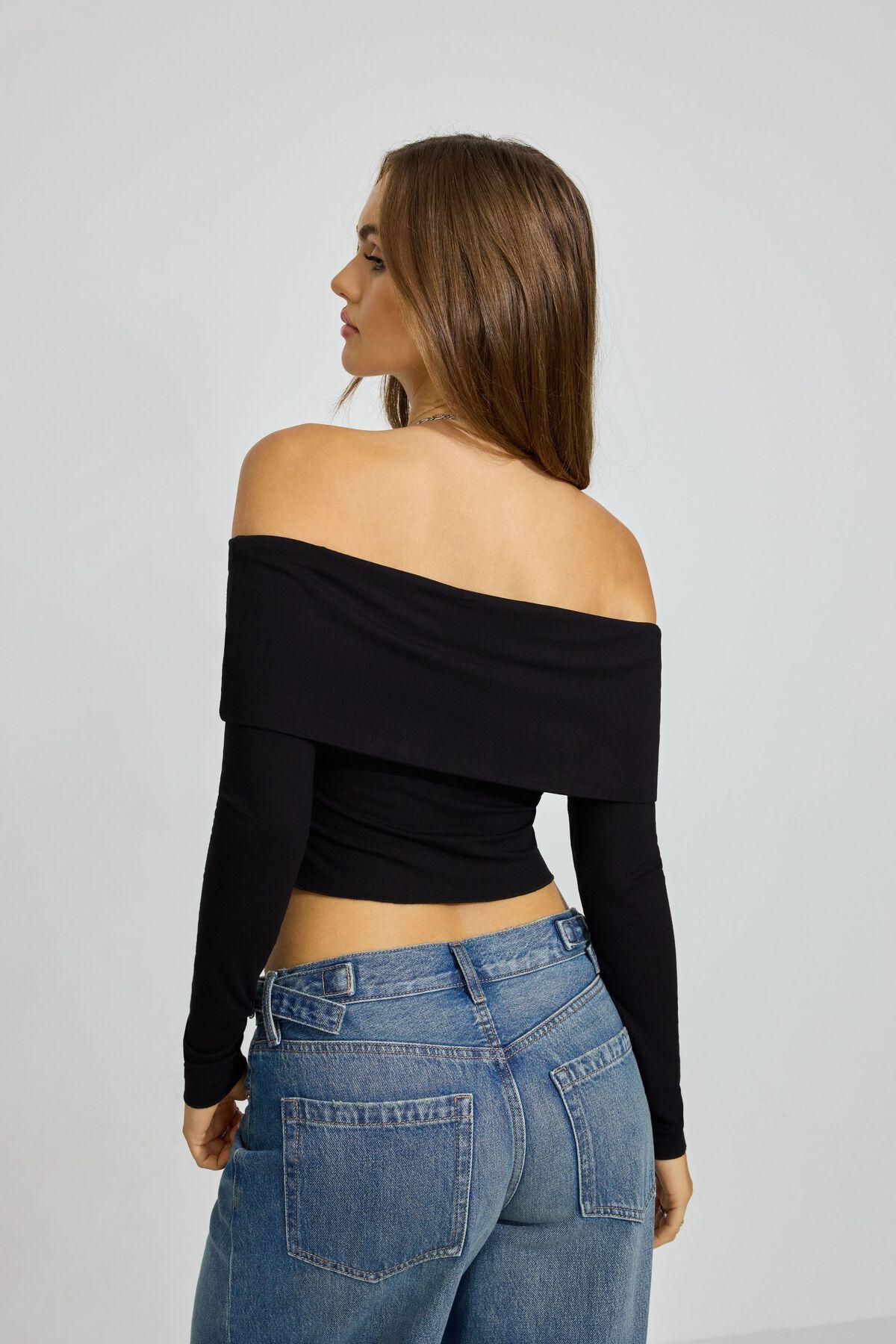 Long Sleeve Asymmetric Top Product Image