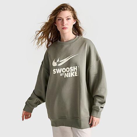 Nike Womens Sportswear Swoosh Oversized Crewneck Sweatshirt Product Image