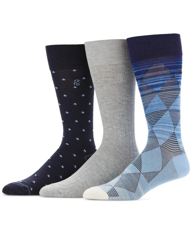 Perry Ellis Portfolio Mens 3-Pk. Moisture-Wicking Dress Socks Product Image