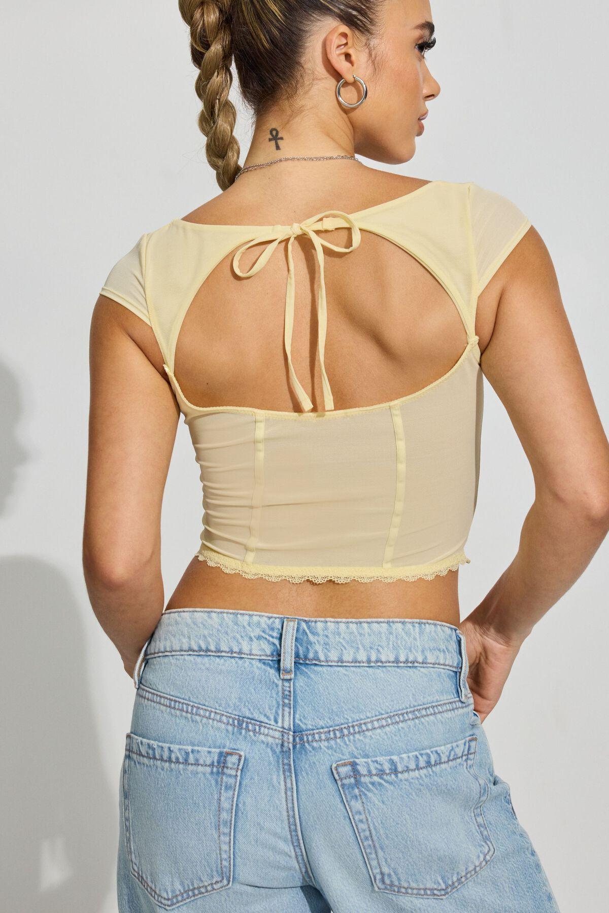 Milan Mesh Tie Back Bustier Product Image