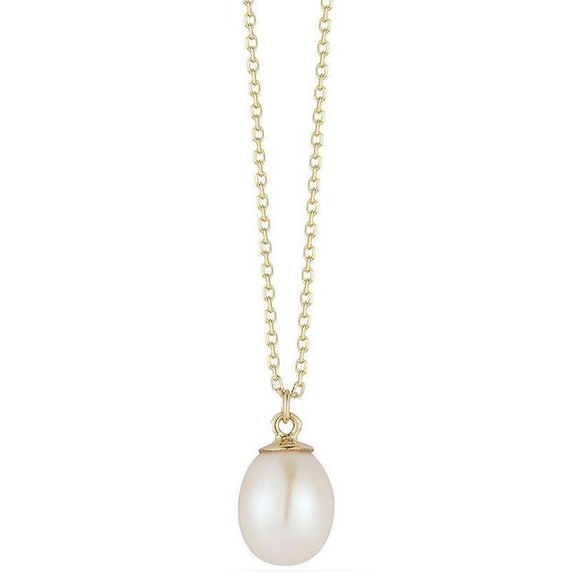 LUMINOR GOLD 14k Gold Freshwater Pearl Necklace, Womens Yellow Product Image