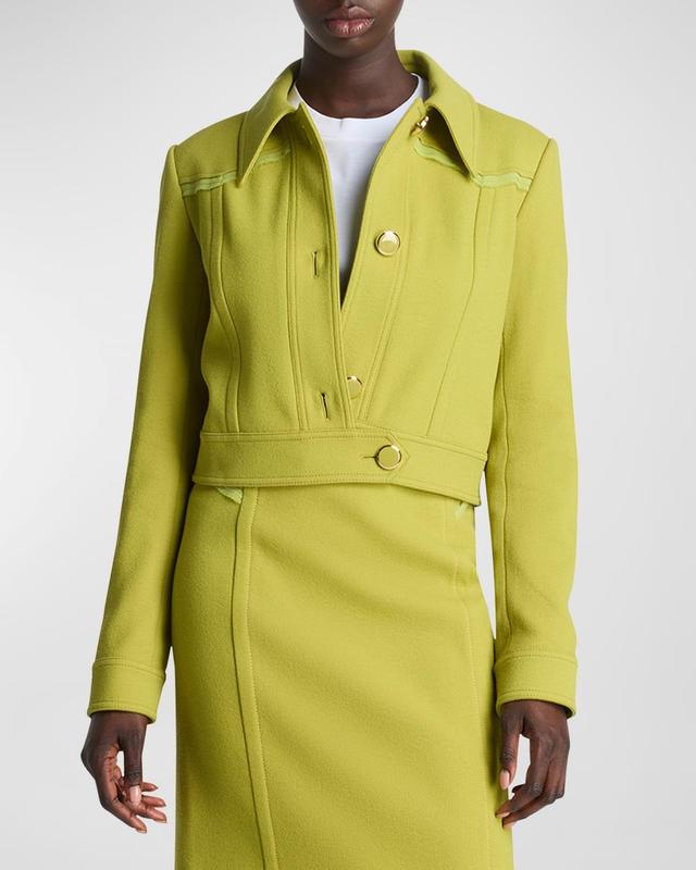 Womens Tailored Wool-Blend Jacket Product Image