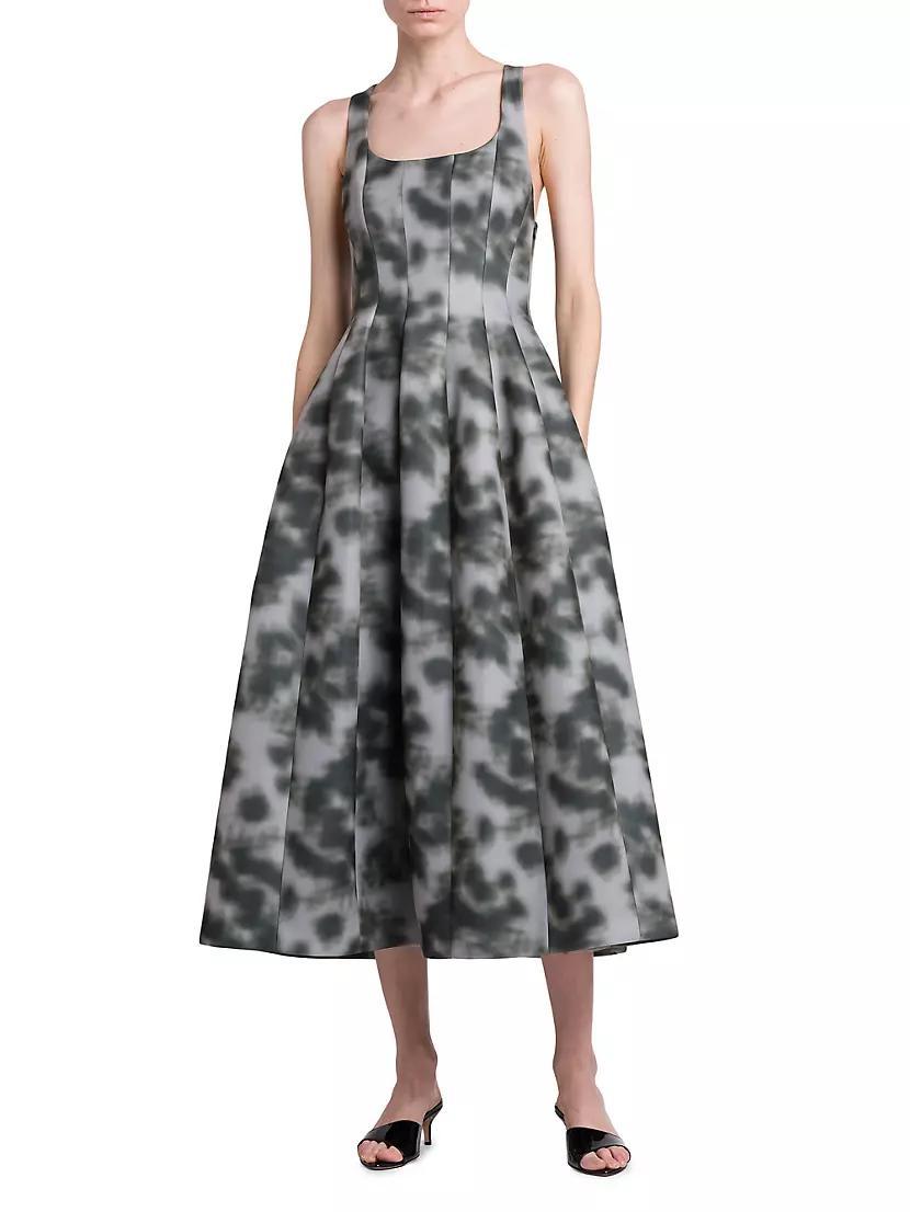 Printed Scuba Midi-Dress Product Image