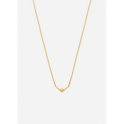 COLLIER SOLITAIRE V DIAMANT PM OR JAUNE Product Image