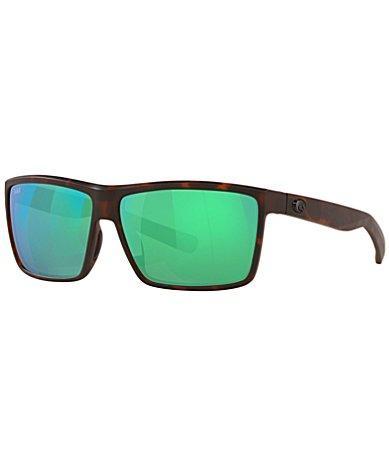 Costa Mens 6S9016 Rinconcito Tortoise Crystal Mirrored 60mm Rectangle Polarized Sunglasses Product Image