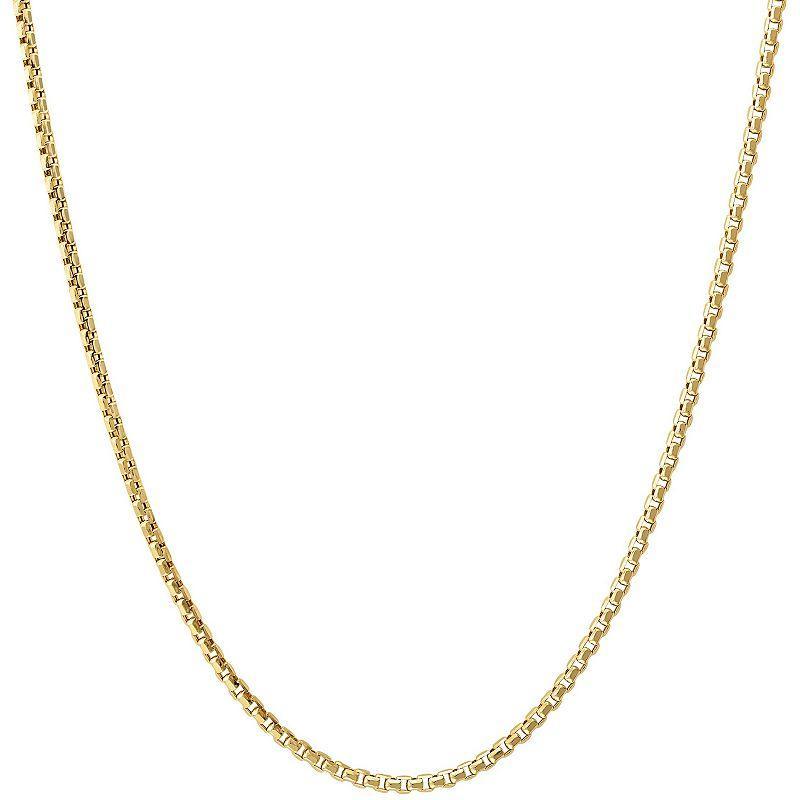 Jordan Blue 10k Gold Box Chain Necklace, Womens Product Image