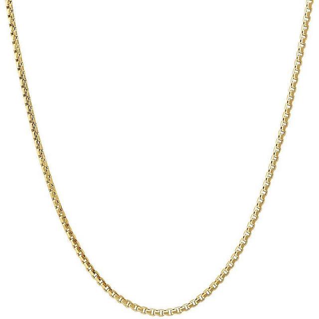 Jordan Blue 10k Gold Box Chain Necklace, Womens Yellow Product Image