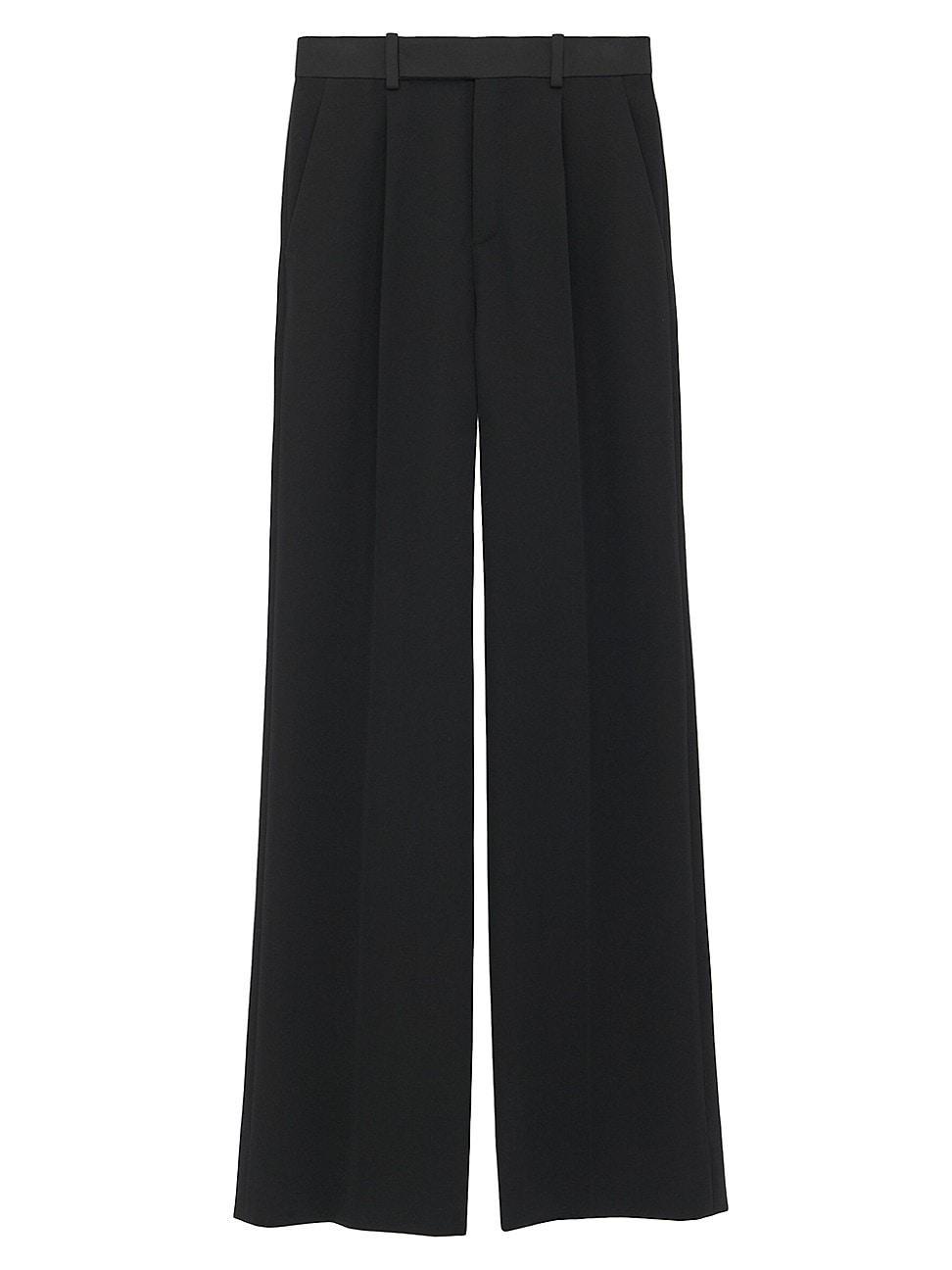 Womens Tuxedo Pants In Grain De Poudre Product Image