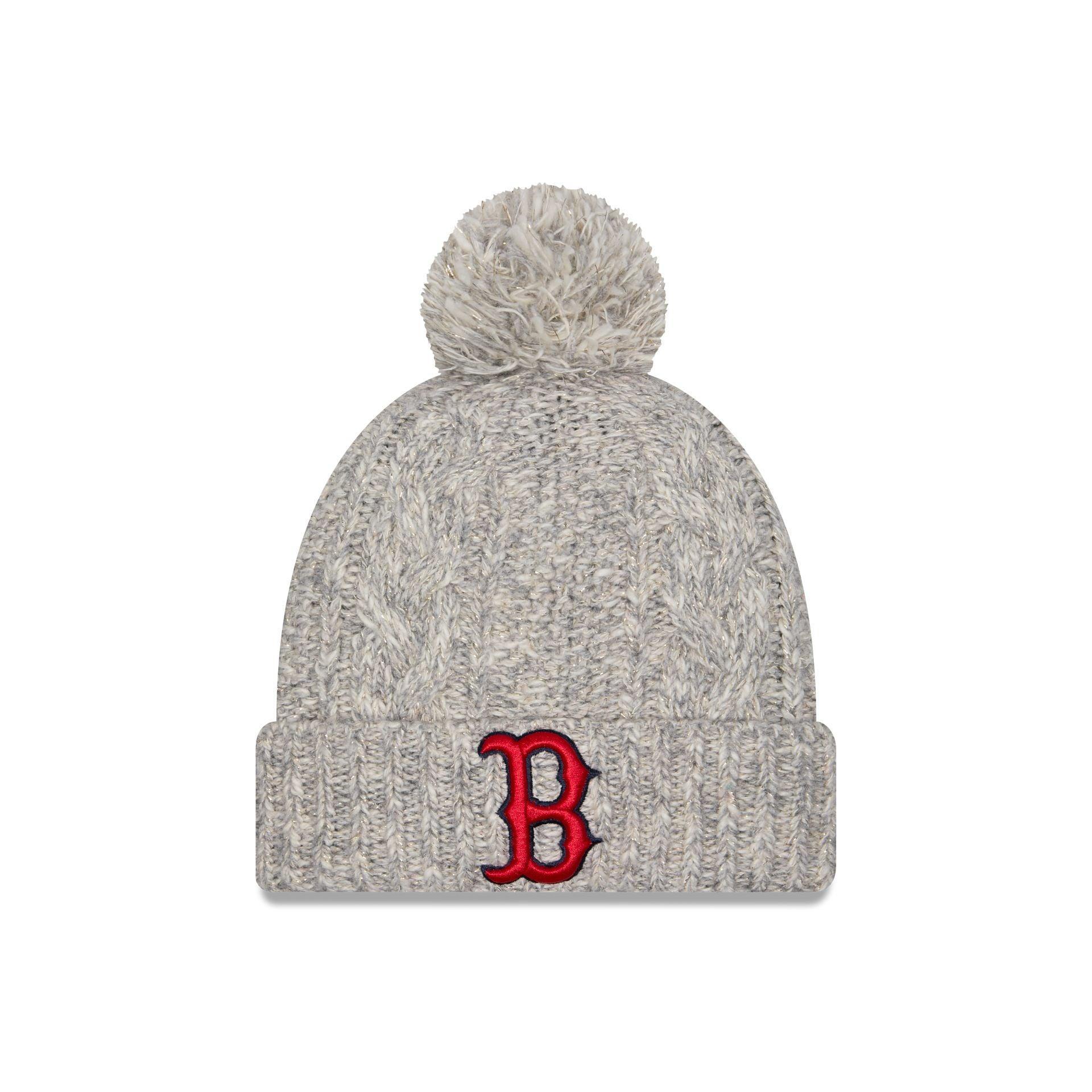 Boston Red Sox Shimmer Pom Knit Hat Male Product Image