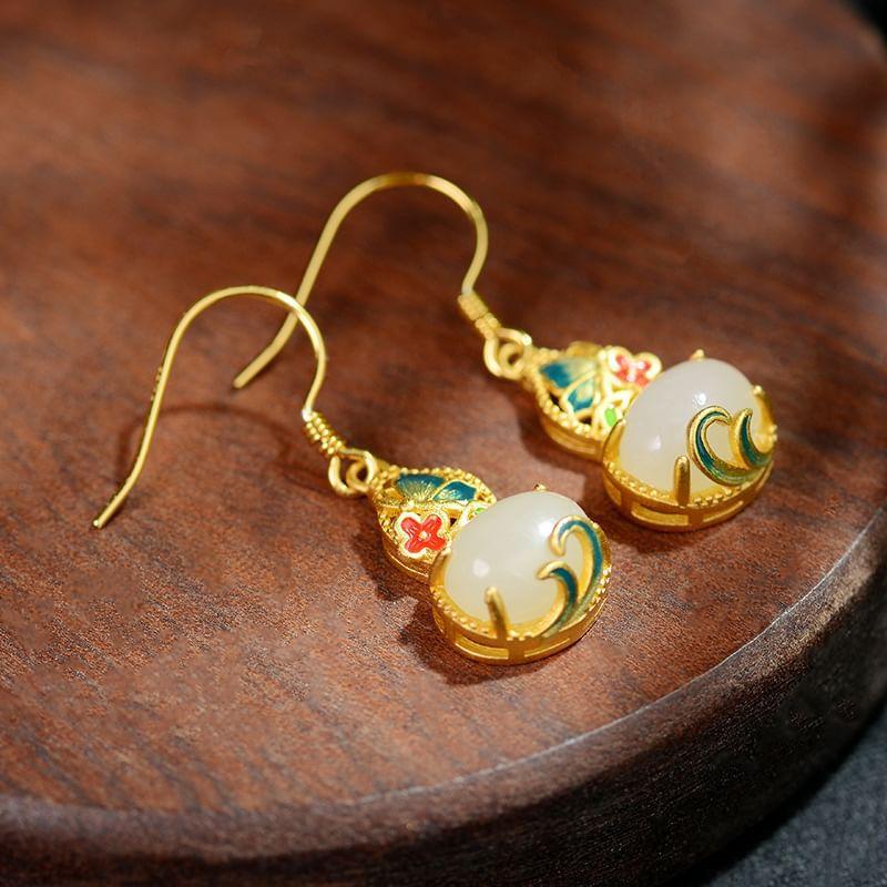 Gourd Faux Gemstone Alloy Dangle Earring Product Image