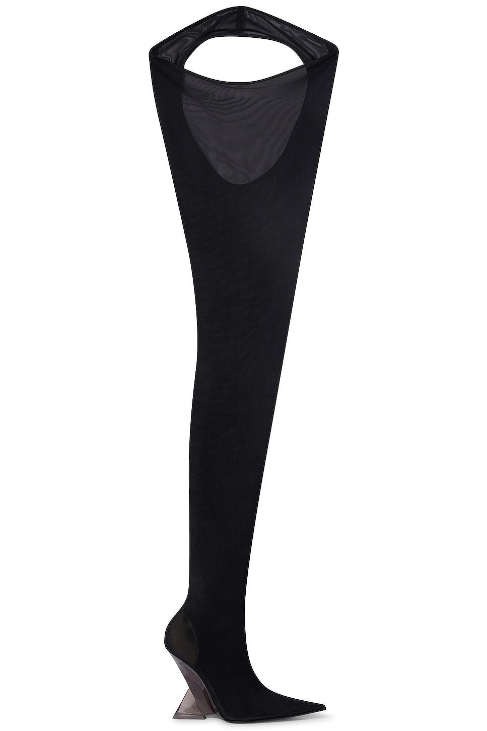 THE ATTICO Cheopissima Thigh High Boot in Black - Black. Size 41 (also in 36.5, 39.5). Product Image