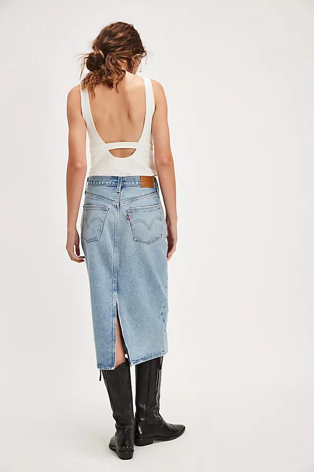 Levi's High-Rise Back Slit Skirt Product Image