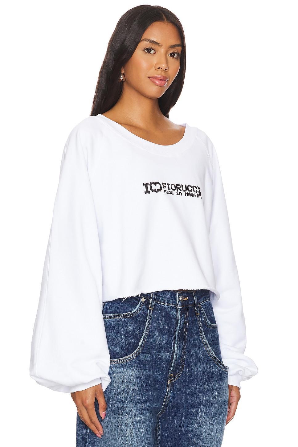 I Love Fiorucci Print Cropped Sweatshirt FIORUCCI Product Image