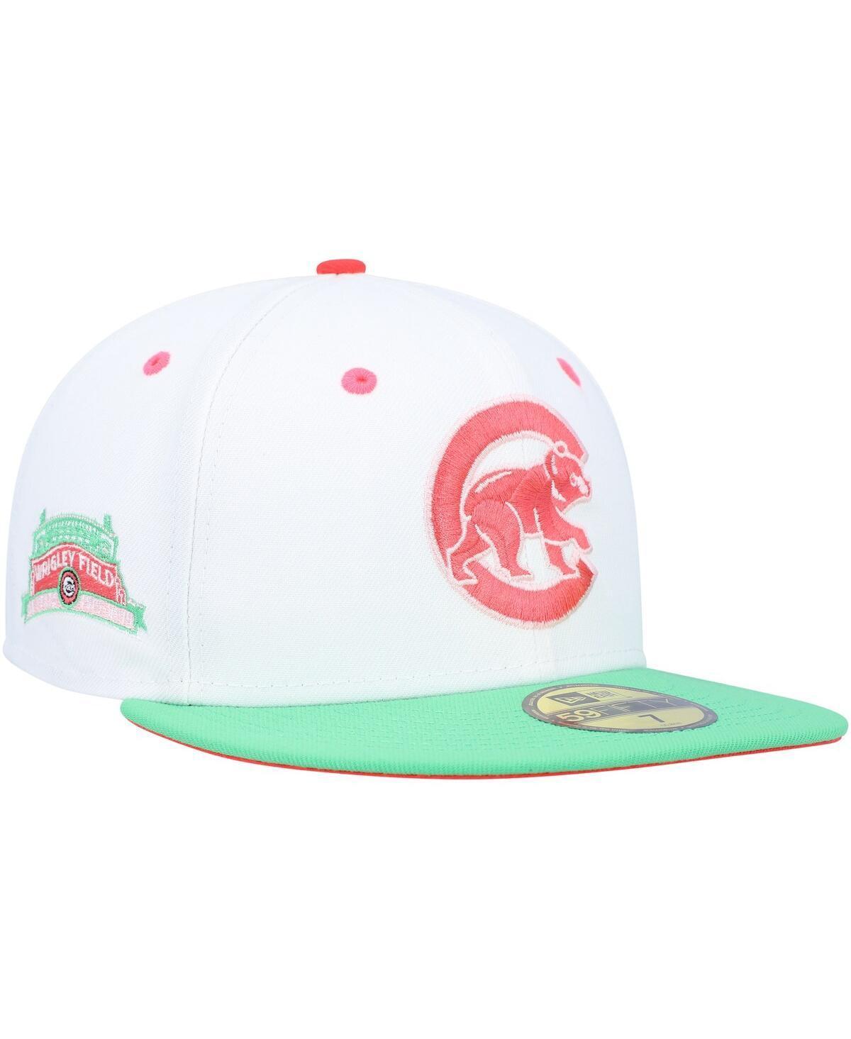 Mens New Era White Chicago Cubs Watermelon Lolli 59FIFTY Fitted Hat - White Product Image