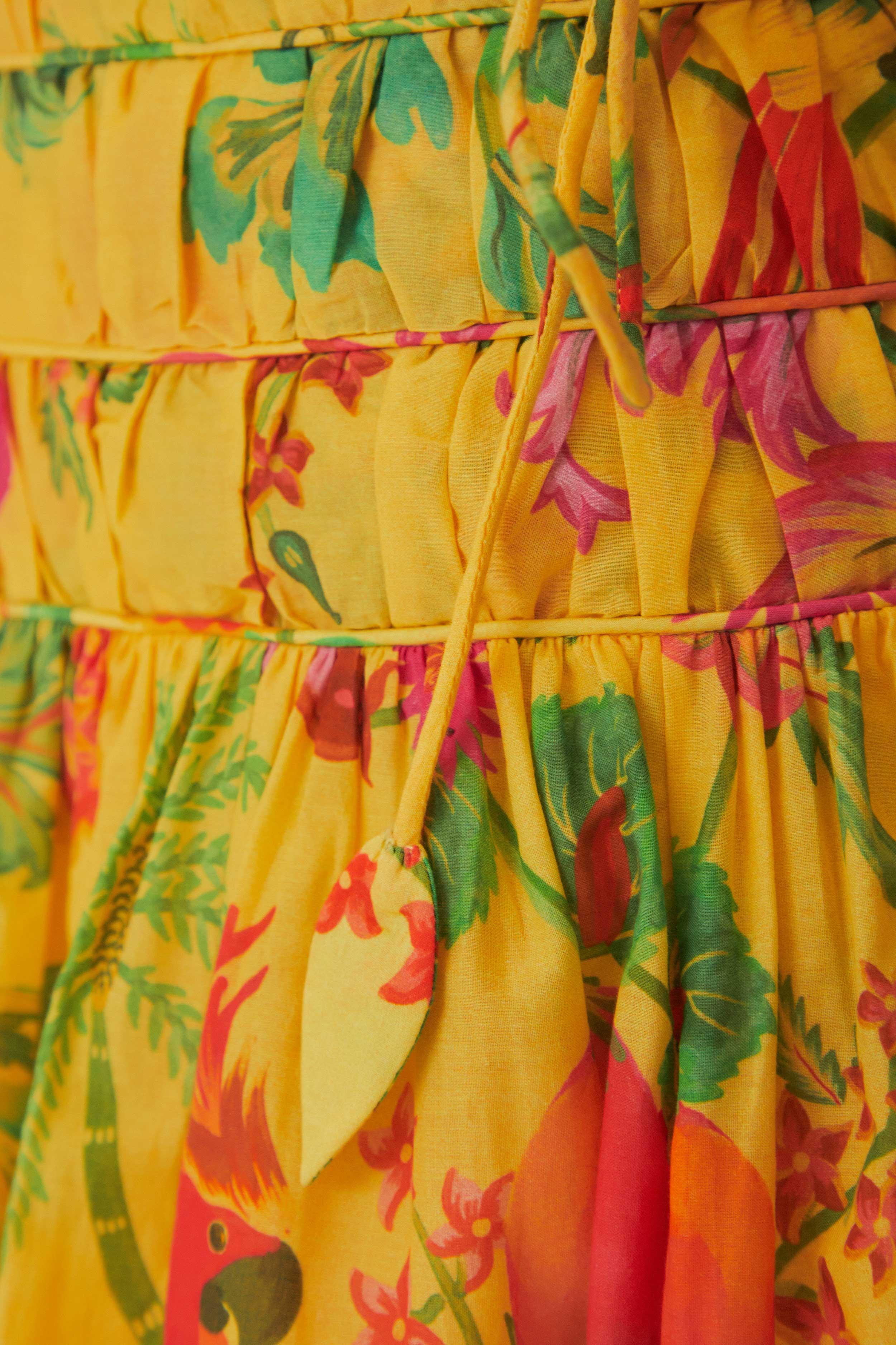 Yellow Delicate Fruit Garden Mini Skirt Product Image