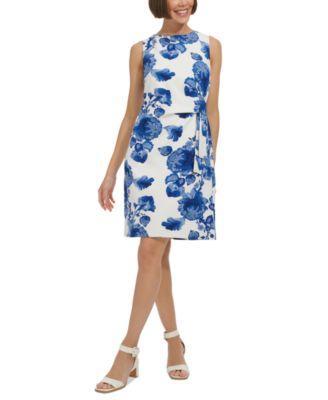 Women's Sleeveless Floral Sheath Dress Product Image