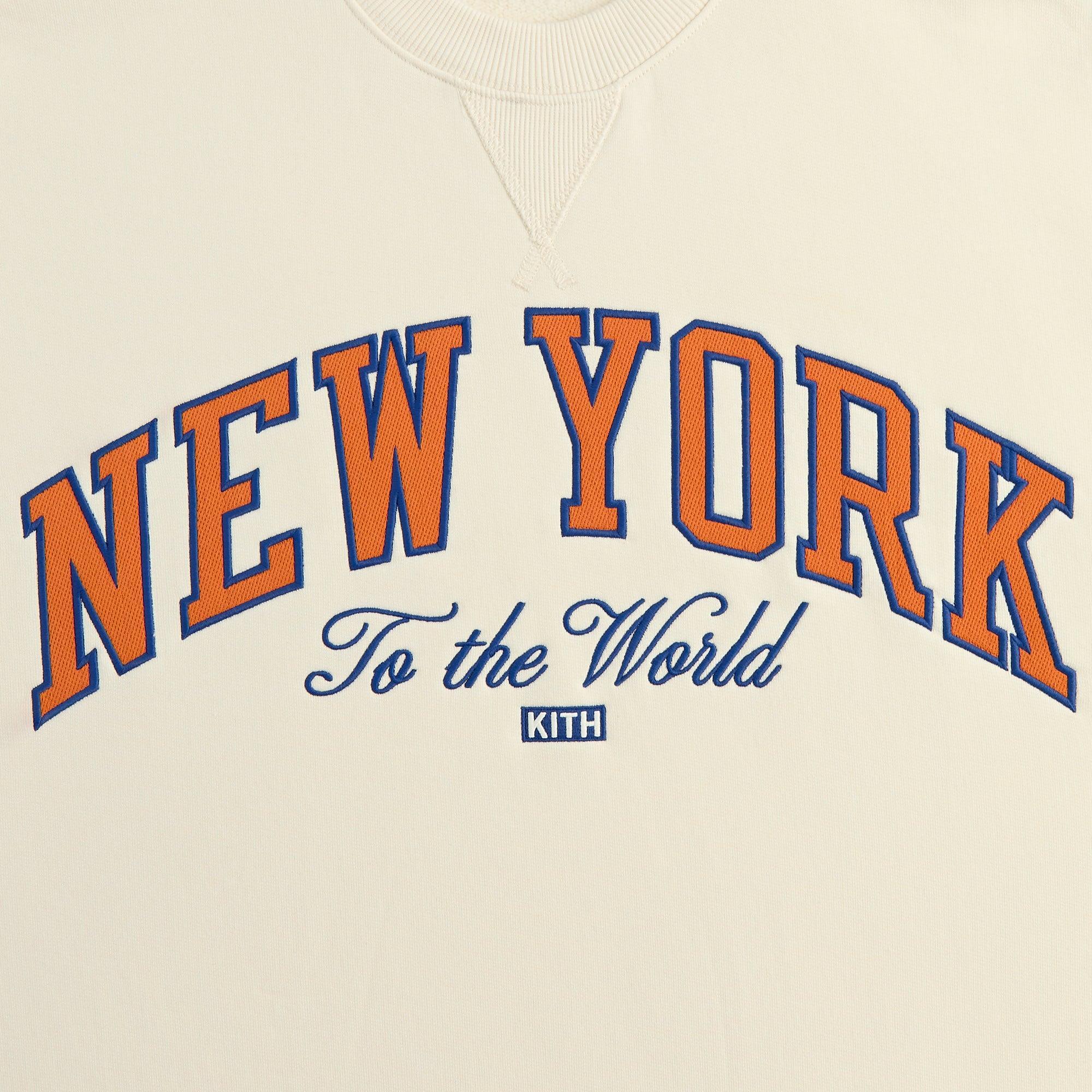 Kith for the New York Knicks Vintage Nelson Crewneck - Sandrift Male Product Image