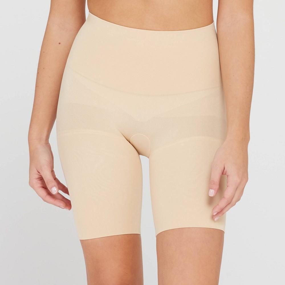 ASSETS by SPANX Women's Remarkable Results Mid-Thigh Shaper - Light Beige S Product Image